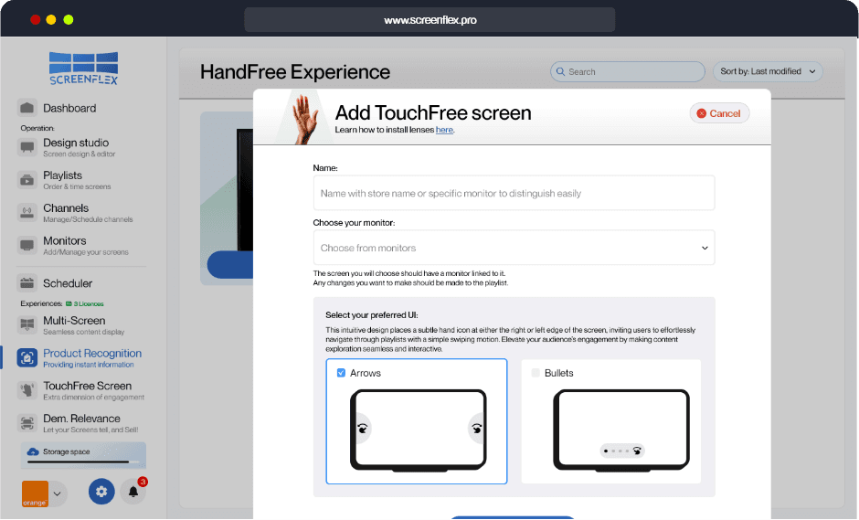 Screenflex - Touchfree